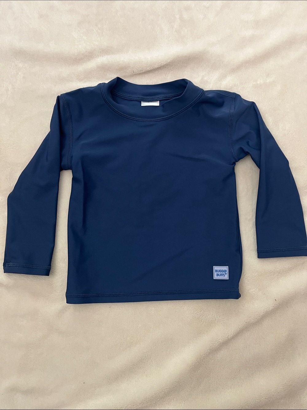 Navy Long-Sleeve Toddler Rash Guard by Rugged Butts 12-18M
